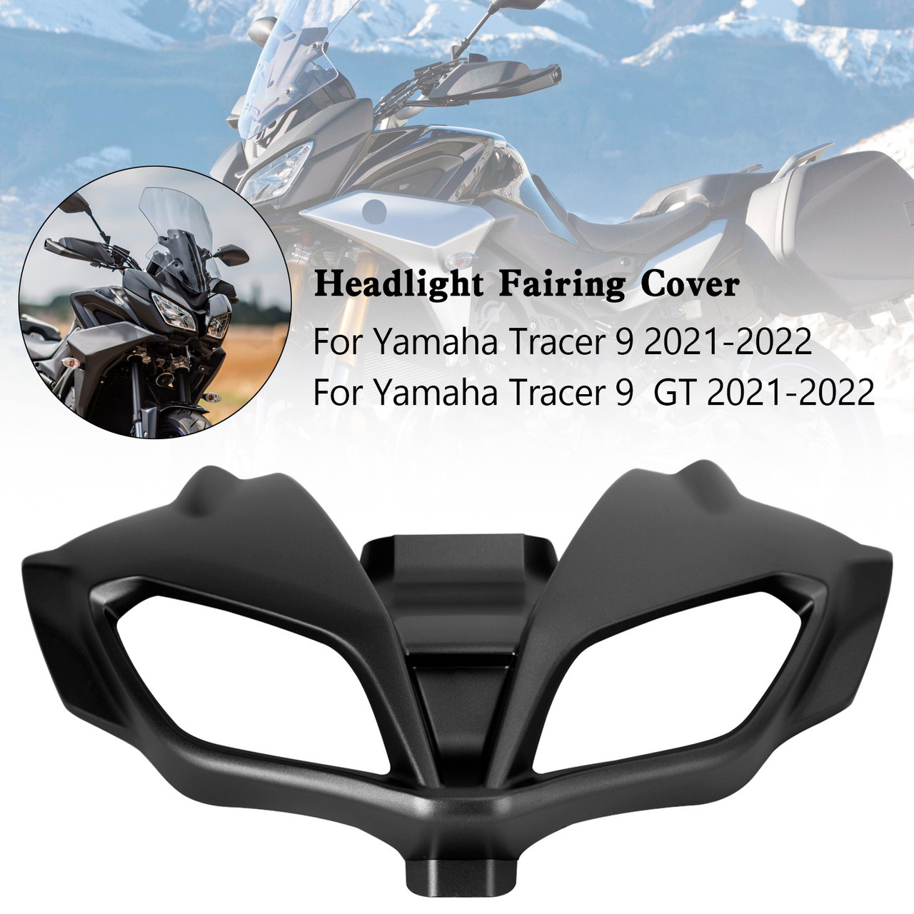 Headlight Fairing Stay Beak Nose Cone For Yamaha Tracer 9 GT 2021-2022 BMBLK