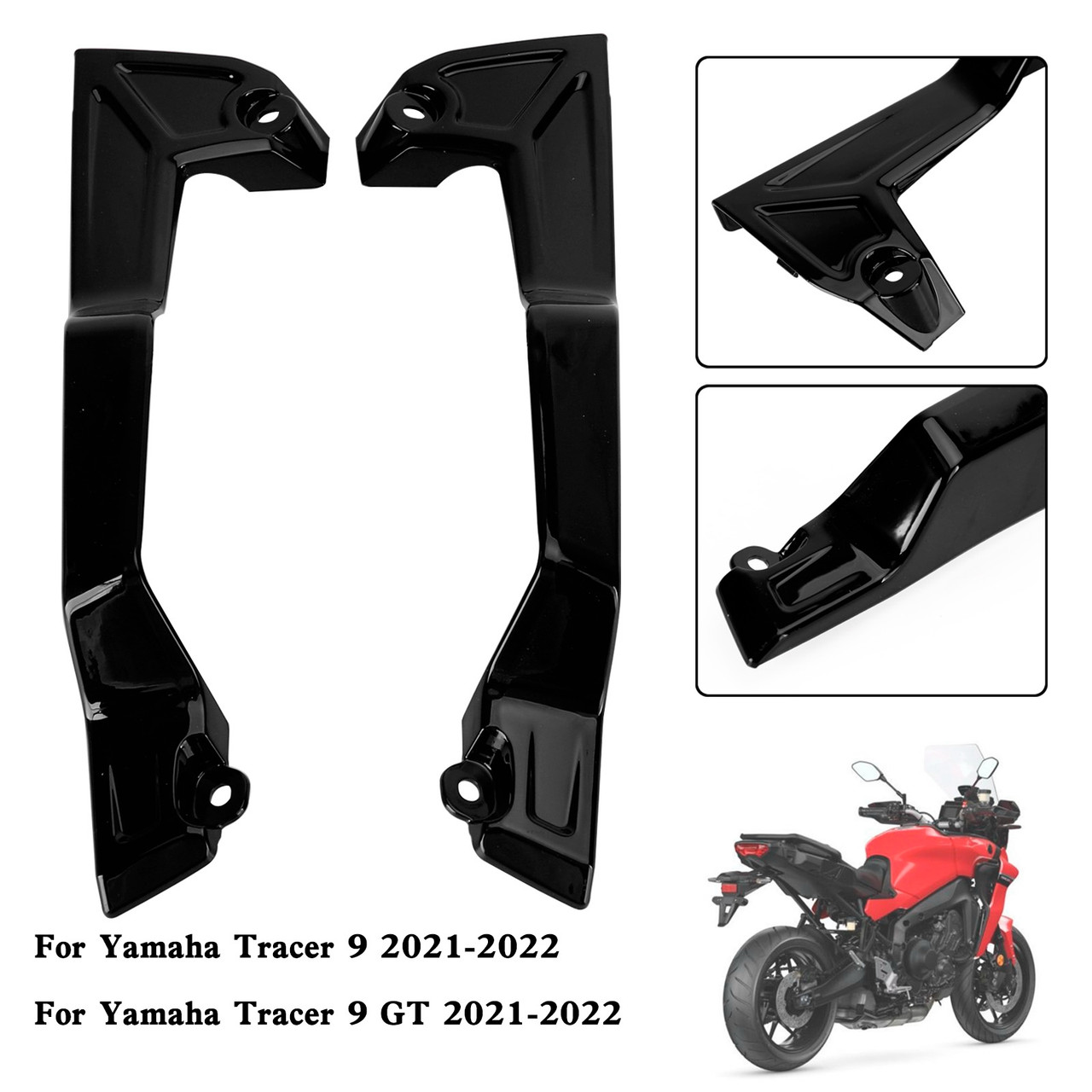 Rear Tail Seat Side Fairing Covers For Yamaha Tracer 9 GT 2021-2022 BLK