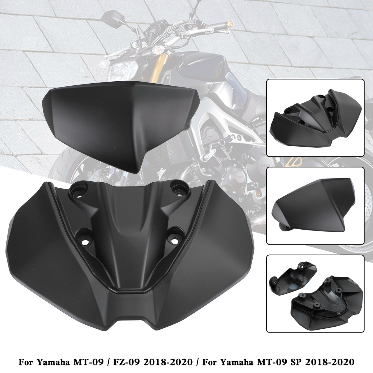 Headlight Fairing Windshield Cover For Yamaha MT-09 FZ09 MT-09 SP 2018-2020 MBLK
