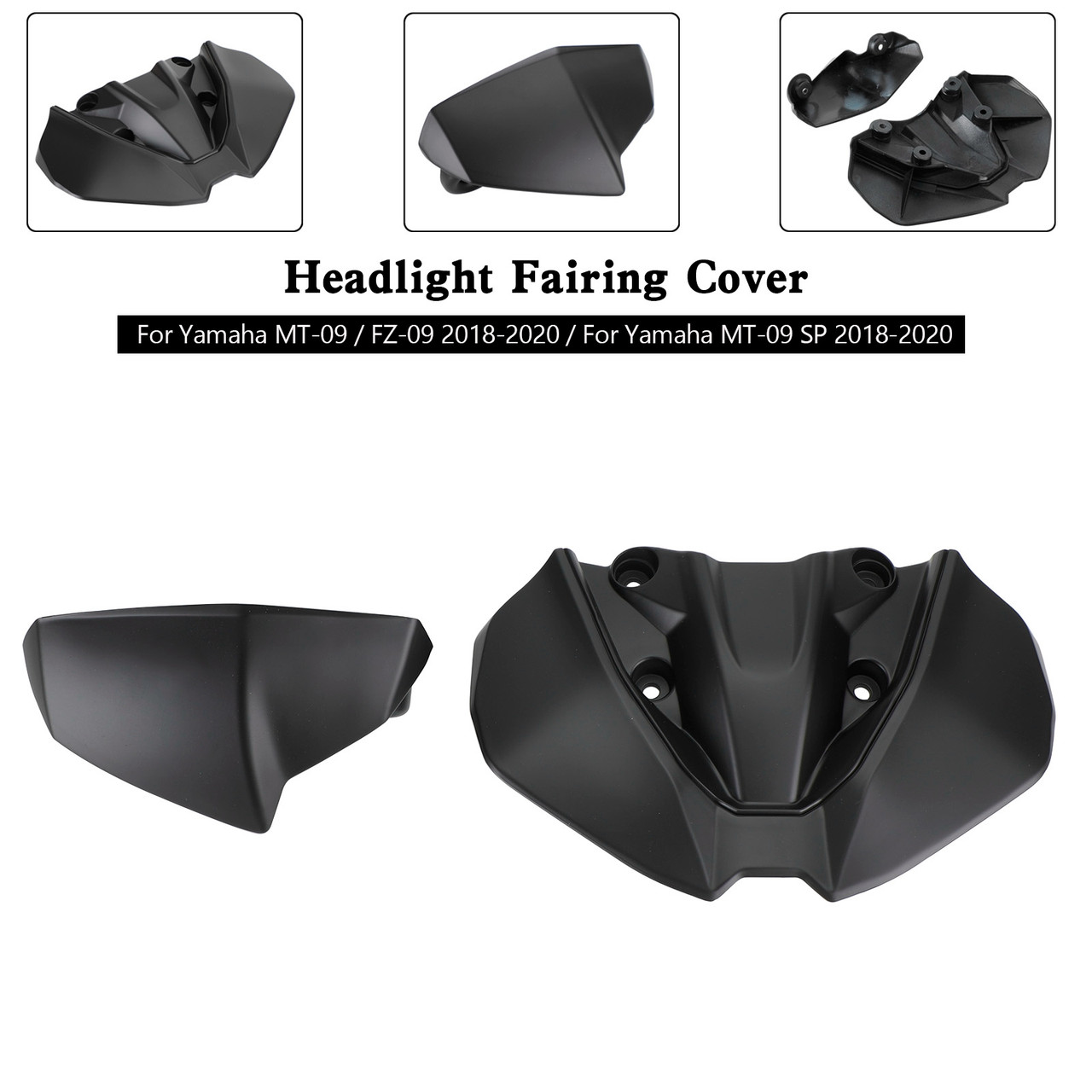 Headlight Fairing Windshield Cover For Yamaha MT-09 FZ09 MT-09 SP 2018-2020 MBLK