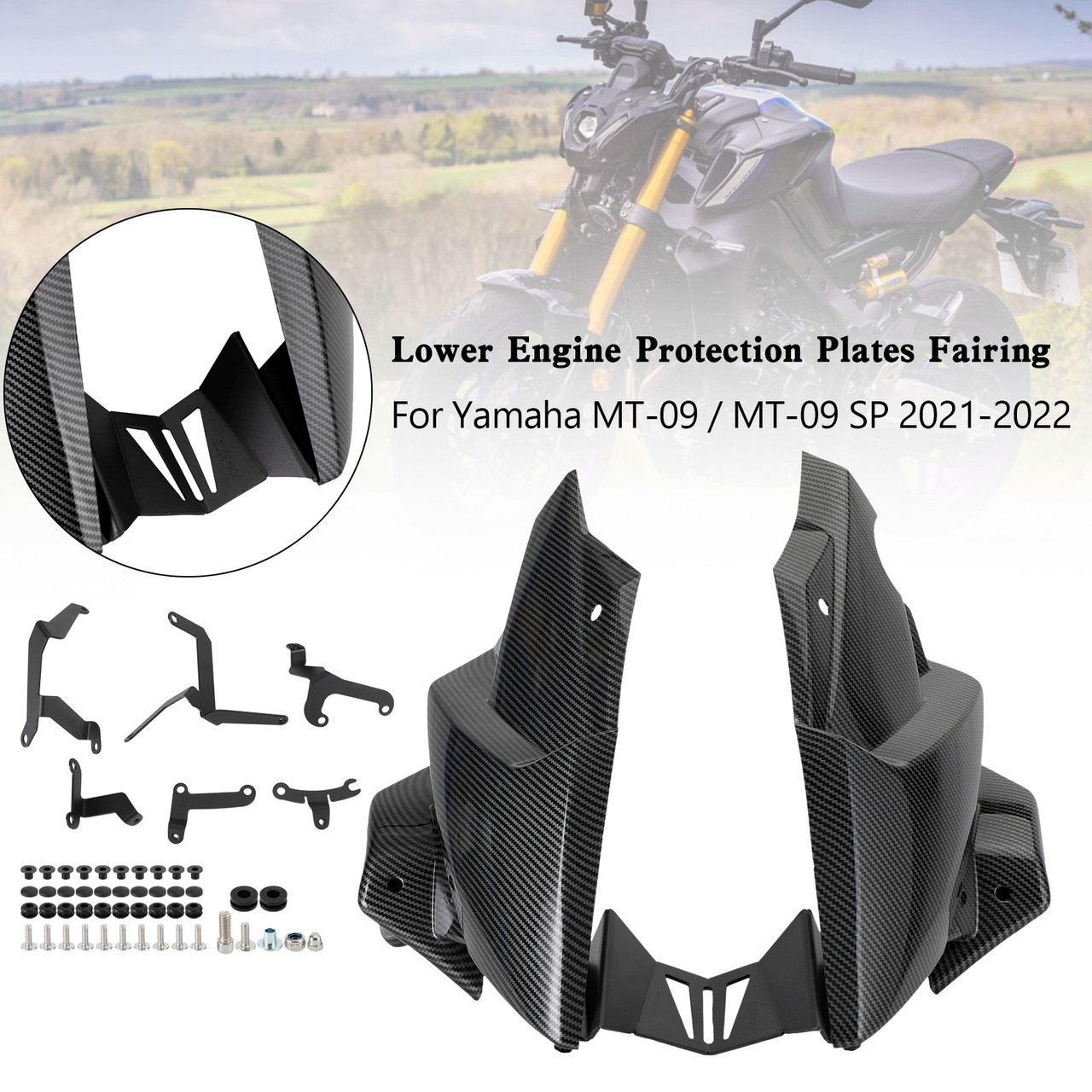 Ermax Belly Pan Lower Engine Side Fairing For Yamaha MT-09 / SP 2021-2023 CBN
