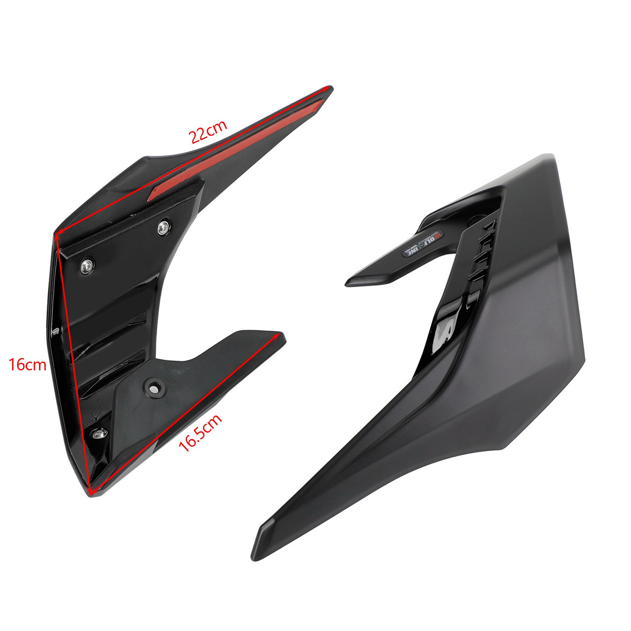 Side Spoilers Aerodynamic Wing Deflector Fairing For Honda CB650R 2019-2023 BLK