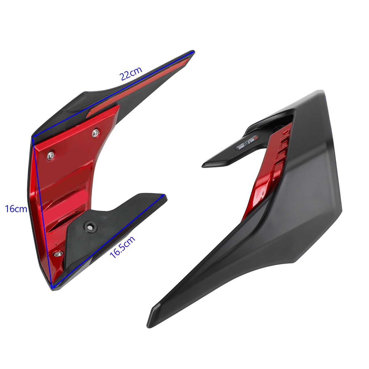 Side Spoilers Aerodynamic Wing Deflector Fairing For Honda CB650R 2019-2023 RED