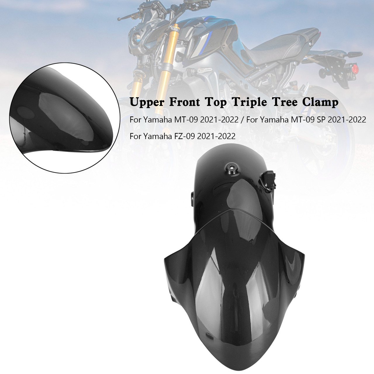 Front Fender Mudguard Fairing For Yamaha MT-09 FZ-09 MT09 SP 2021-2022 BLK