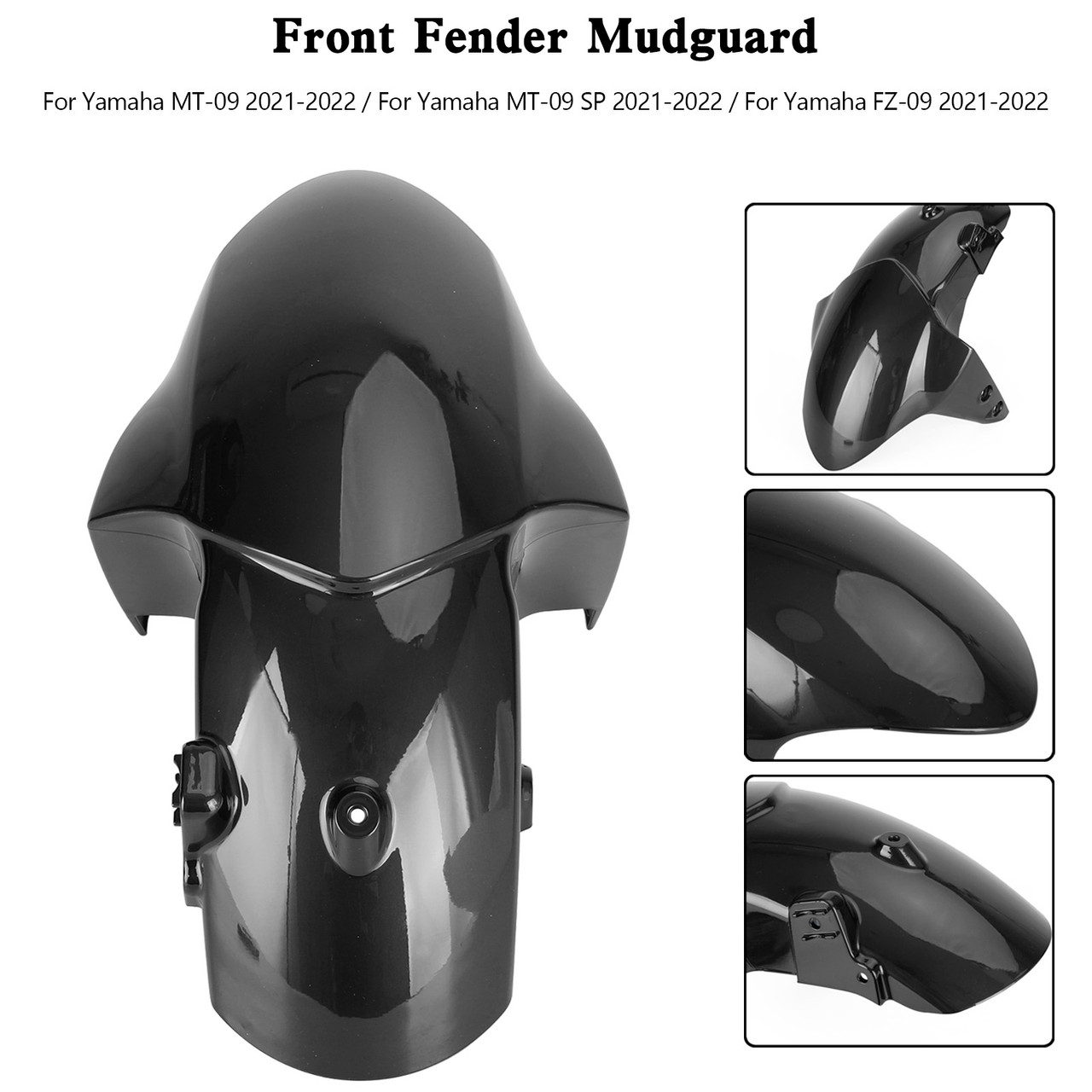Front Fender Mudguard Fairing For Yamaha MT-09 FZ-09 MT09 SP 2021-2022 BLK