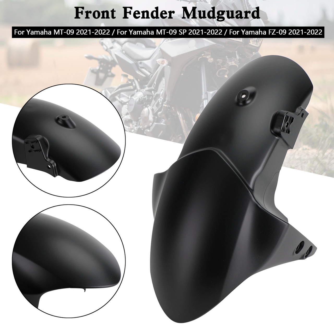 Front Fender Mudguard Fairing For Yamaha MT-09 FZ-09 MT09 SP 2021-2022 MBLACK