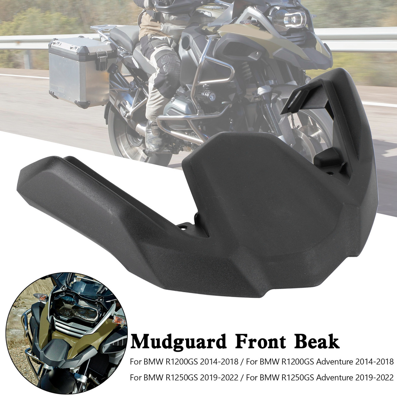 Mudguard Extension Front Beak Nose For BMW R1200 R1250 GS Adventure 2014-2022