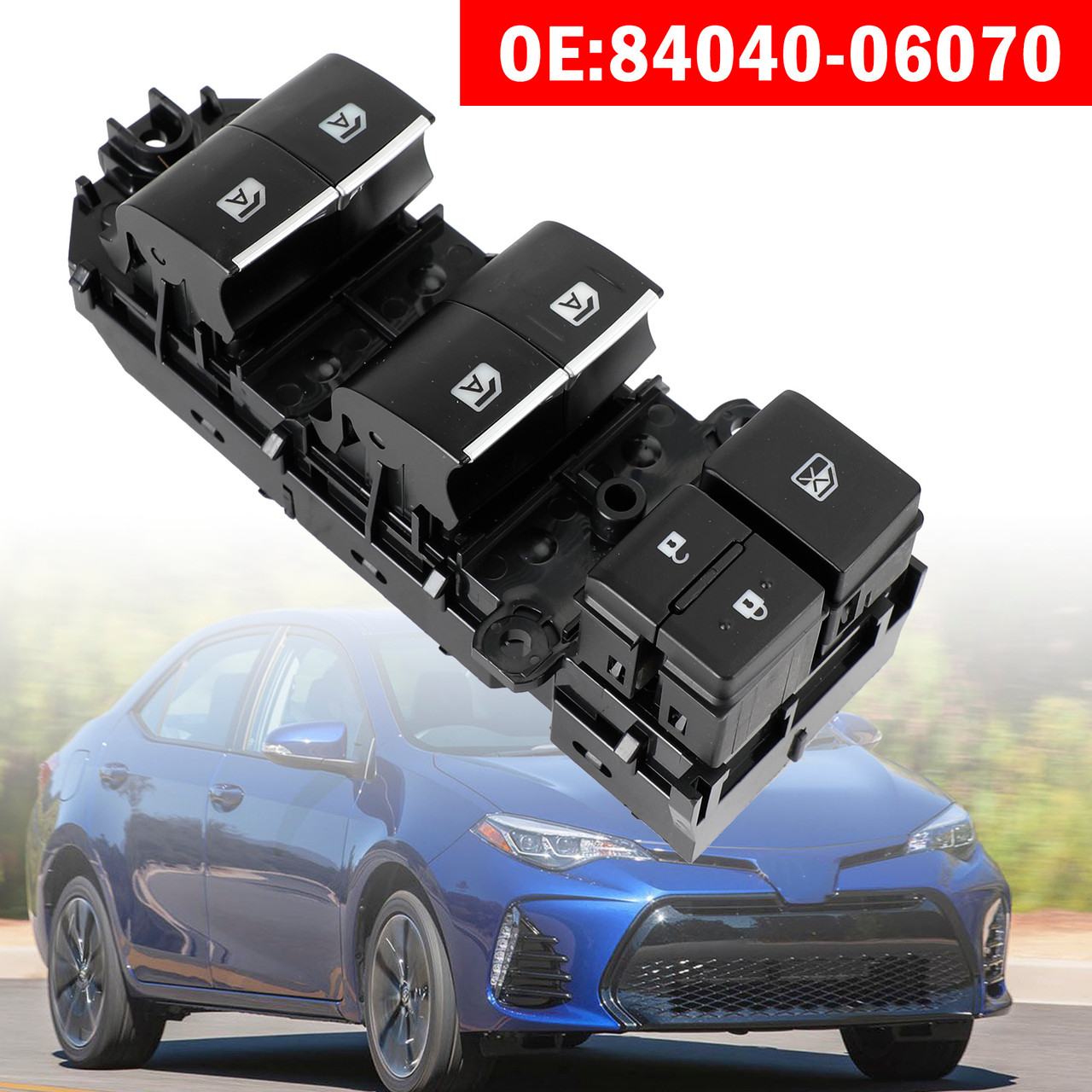 Driver Side Master Power Window Switch for Toyota Camry 84040-06070 2018-2020