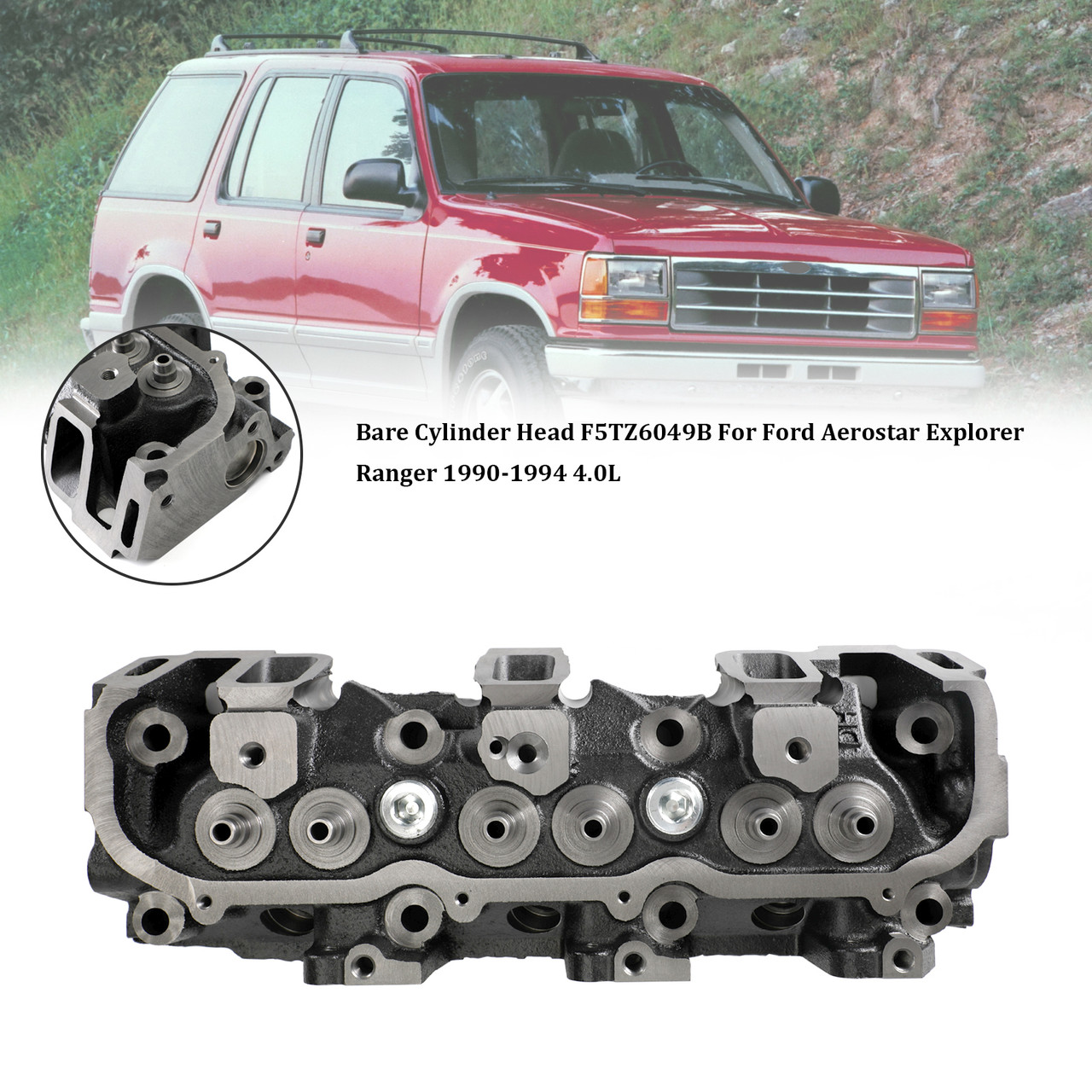 90-94 Ford Aerostar Bare Cylinder Head F5TZ6049B 4.0L