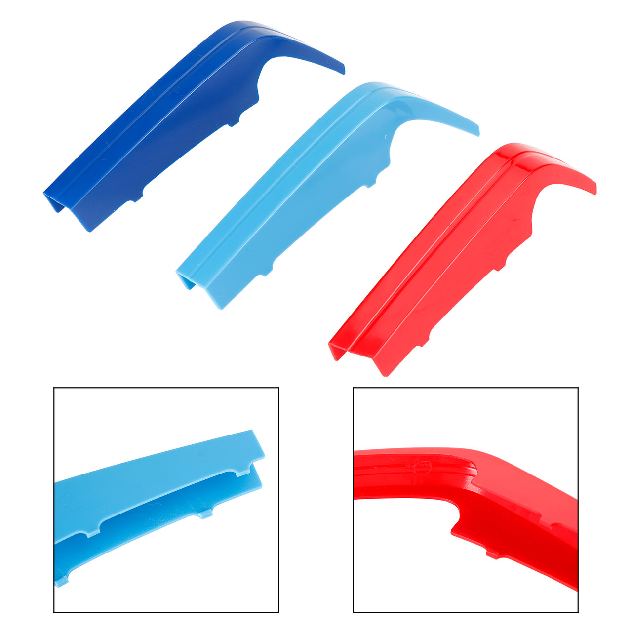 Tri-Colour Front Grille Grill Cover Strips Clip Trim for BMW 3 Series 2023