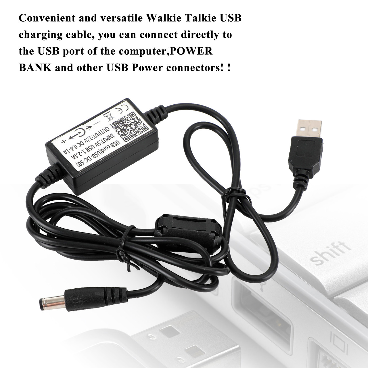 USB-DC-5B Cable Charger For ICOM F21/V8 Battery Charger For Walkie Talkie