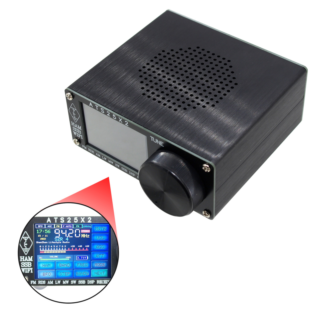 Upgraded ATS-25X2 APP Network WIFI All Band DSP Radio Receiver FM