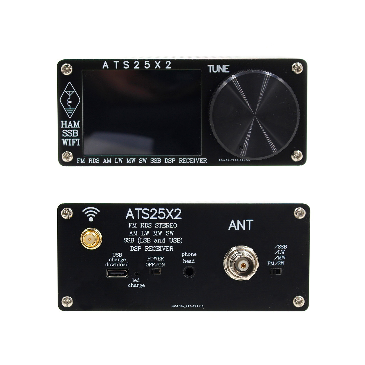 Upgraded ATS-25X2 APP Network WIFI All Band DSP Radio Receiver FM