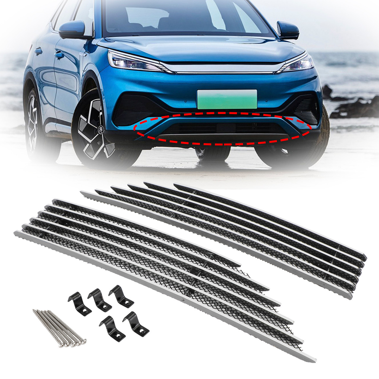2022+ BYD Atto 3 / Yuan Plus 2PCS Front Grille Inserts Mesh Net Cover