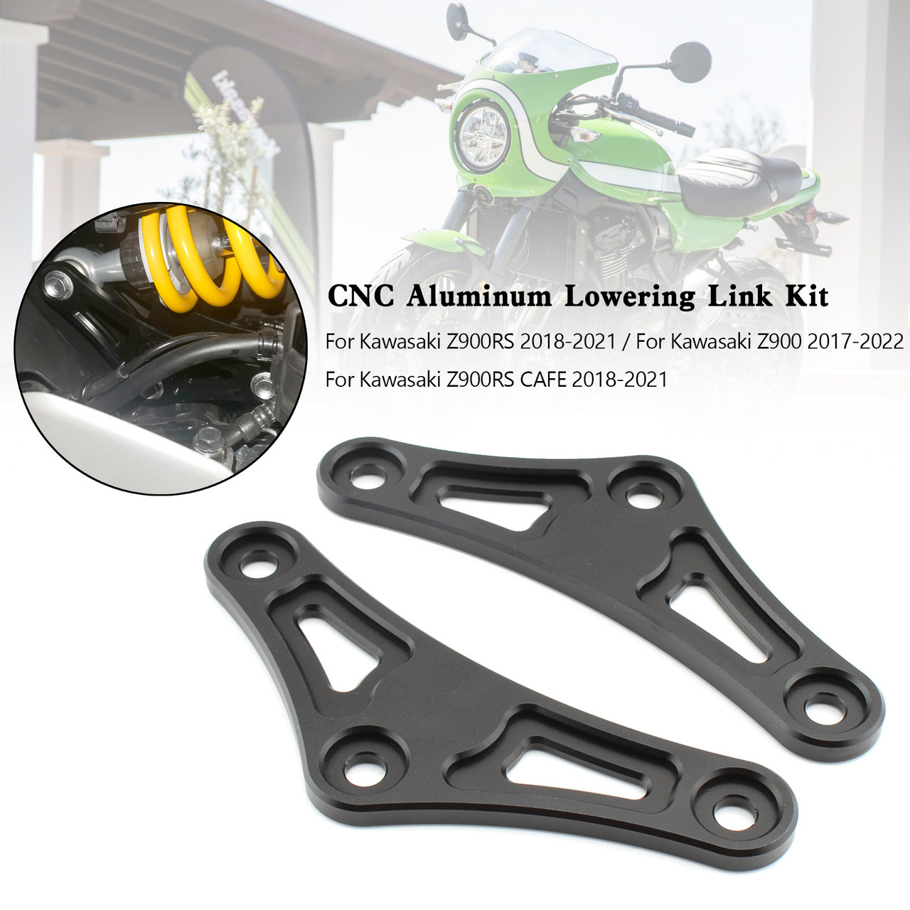 CNC Aluminum Lowering Link Kit 30mm For Kawasaki Z900RS CAFE Z900 2017-2022