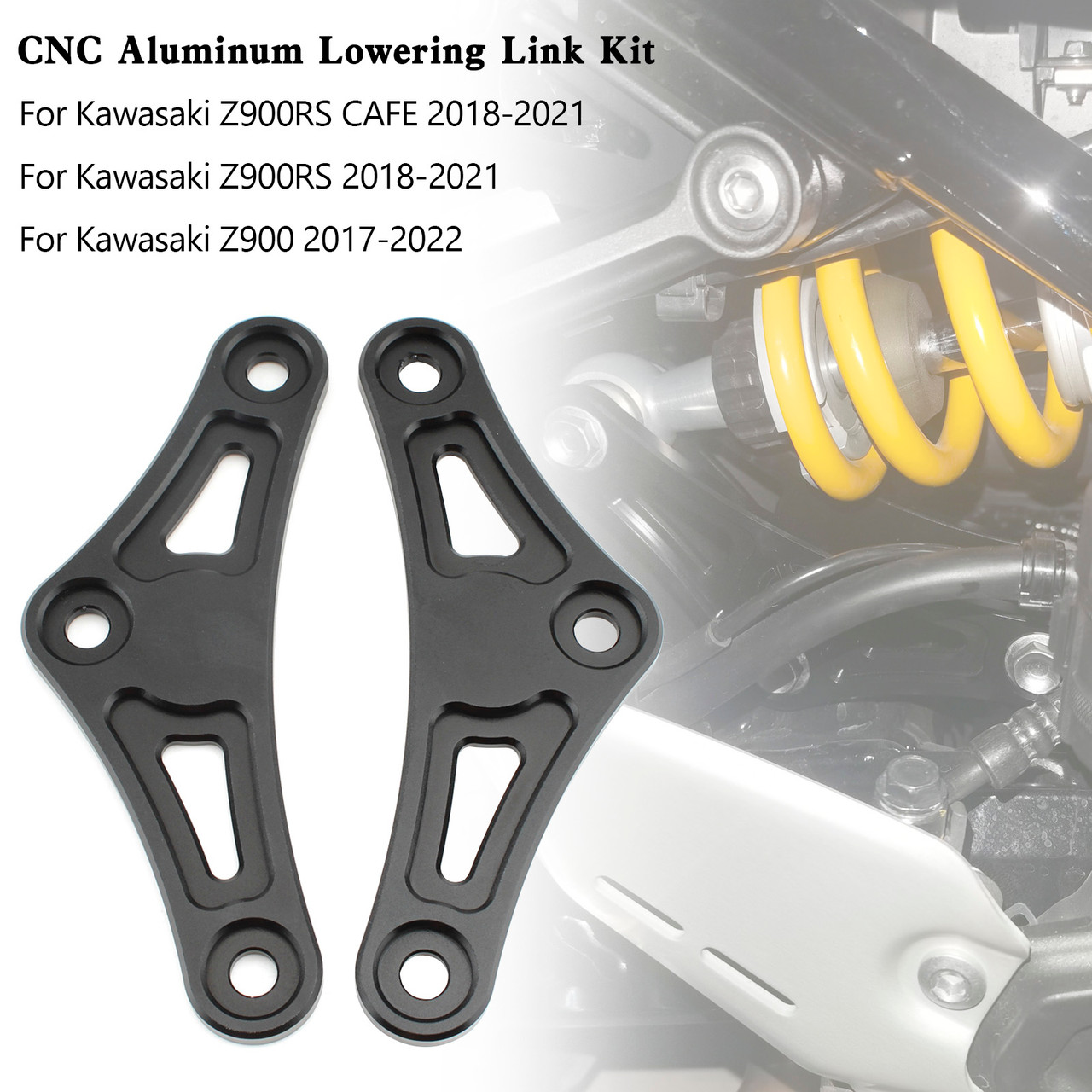 CNC Aluminum Lowering Link Kit 30mm For Kawasaki Z900RS CAFE Z900 2017-2022