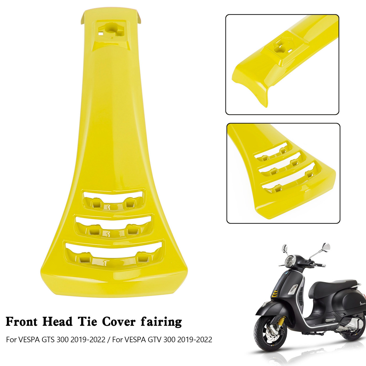 Steering Horn Head Cover fairing Tie For VESPA GTS300 GTV300 2019-2022 YEL
