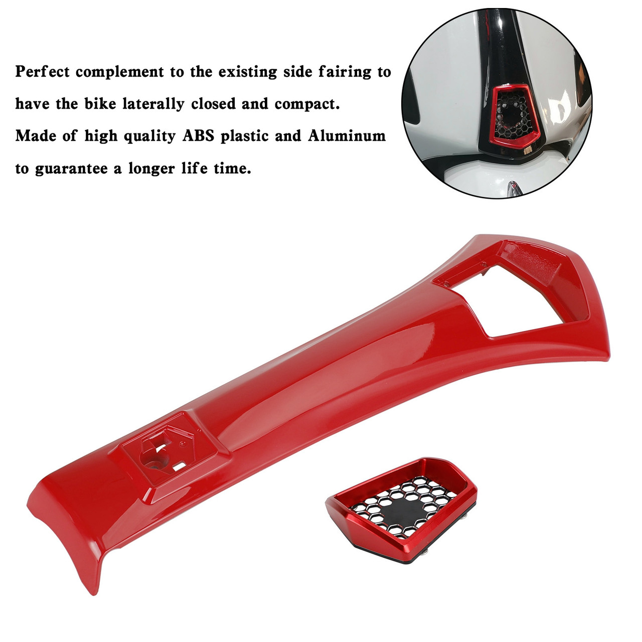 Front Head Cover Horn fairing Tie For VESPA GTS 300 GTV 300 2019-2022 RED