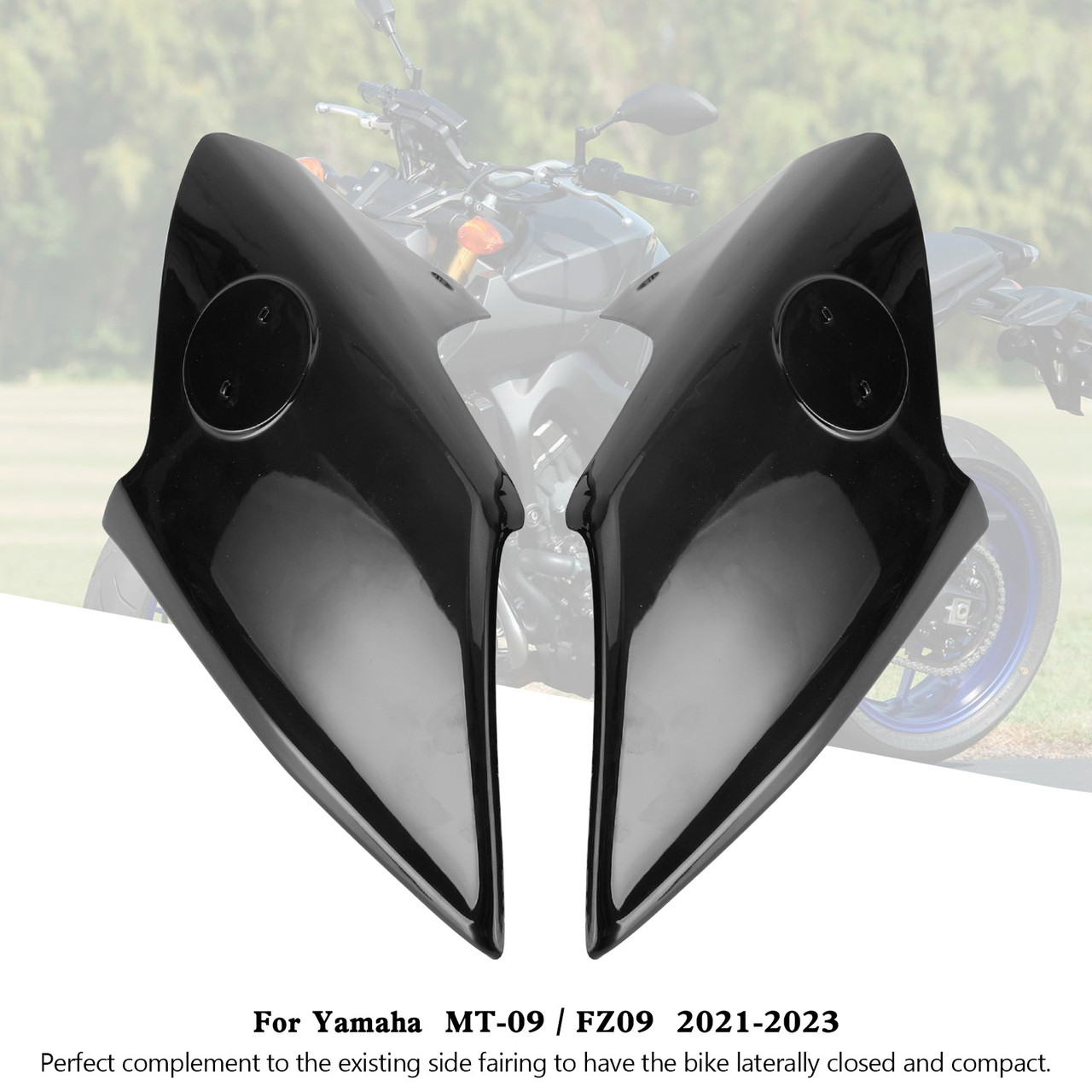 Air Intake Covers Tank Side Panel Fairing For Yamaha MT-09 FZ09 2021-2023 BLK