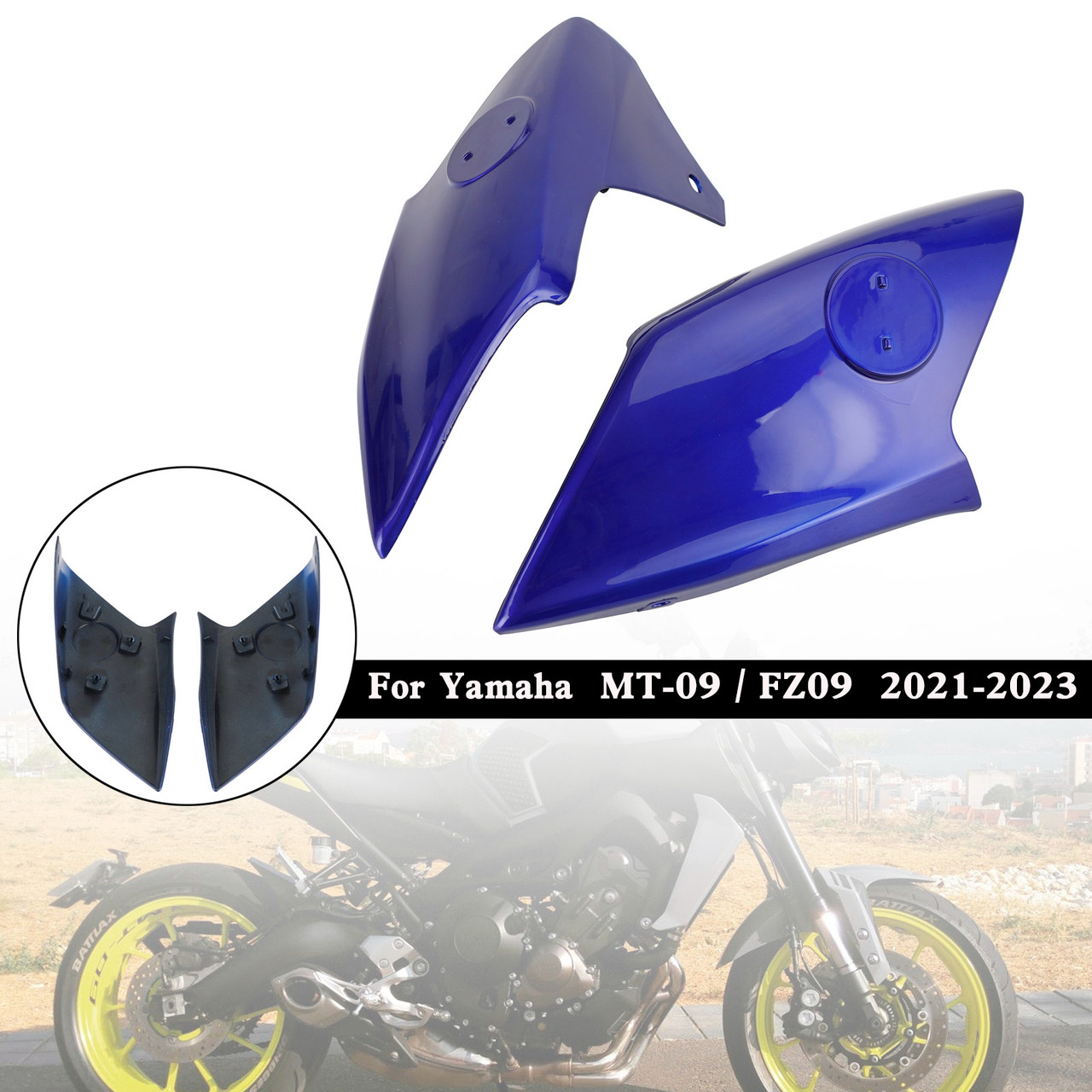 Air Intake Covers Tank Side Panel Fairing For Yamaha MT-09 FZ09 2021-2023 BLU