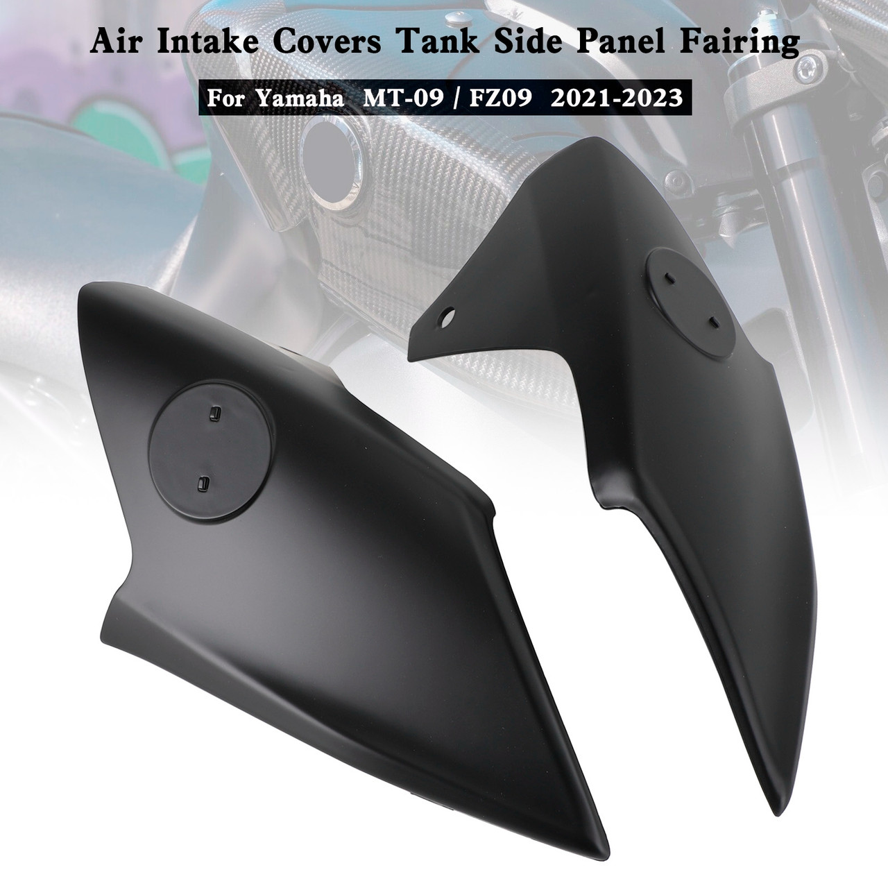 Air Intake Covers Tank Side Panel Fairing For Yamaha MT-09 FZ09 2021-2023 MBLK