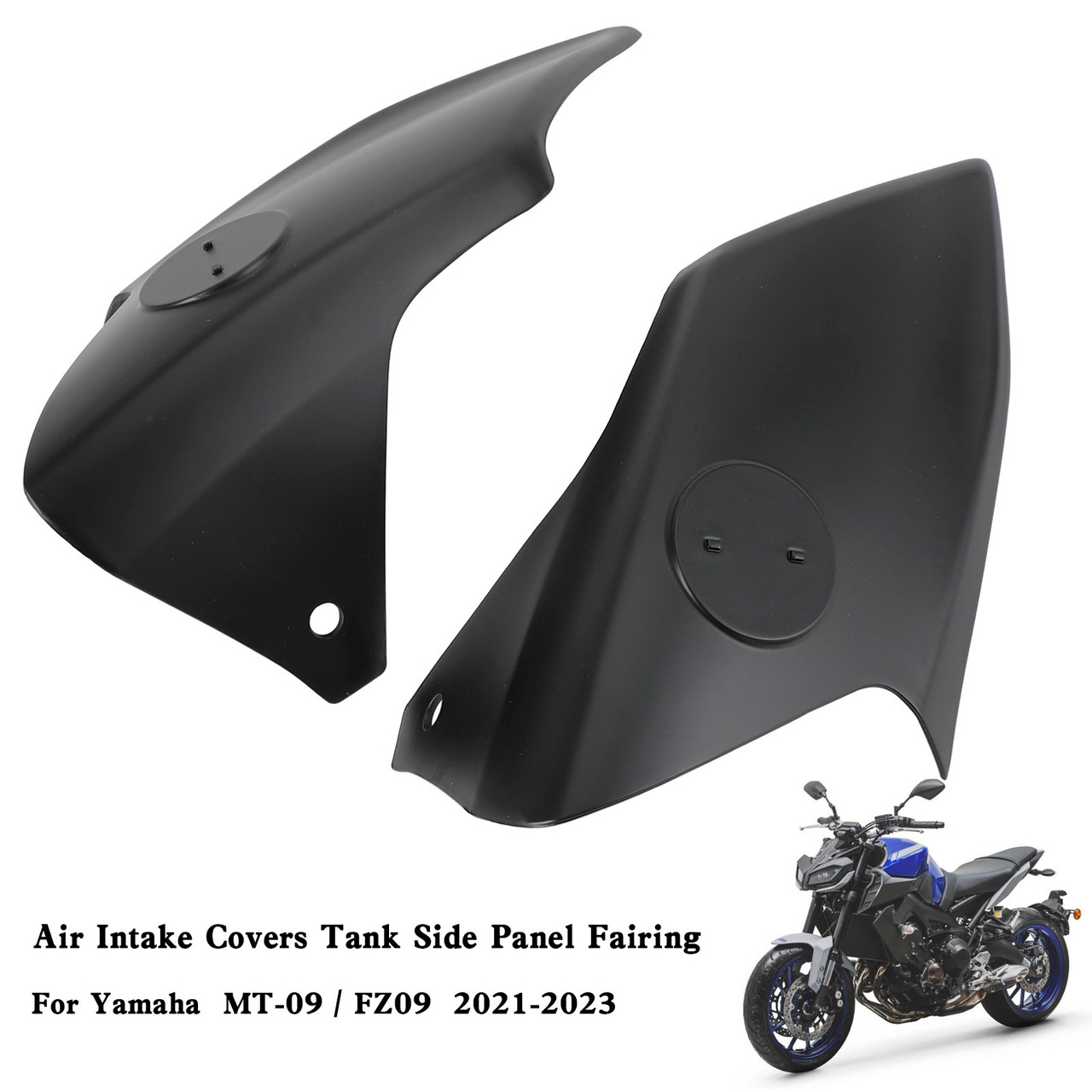 Air Intake Covers Tank Side Panel Fairing For Yamaha MT-09 FZ09 2021-2023 MBLK