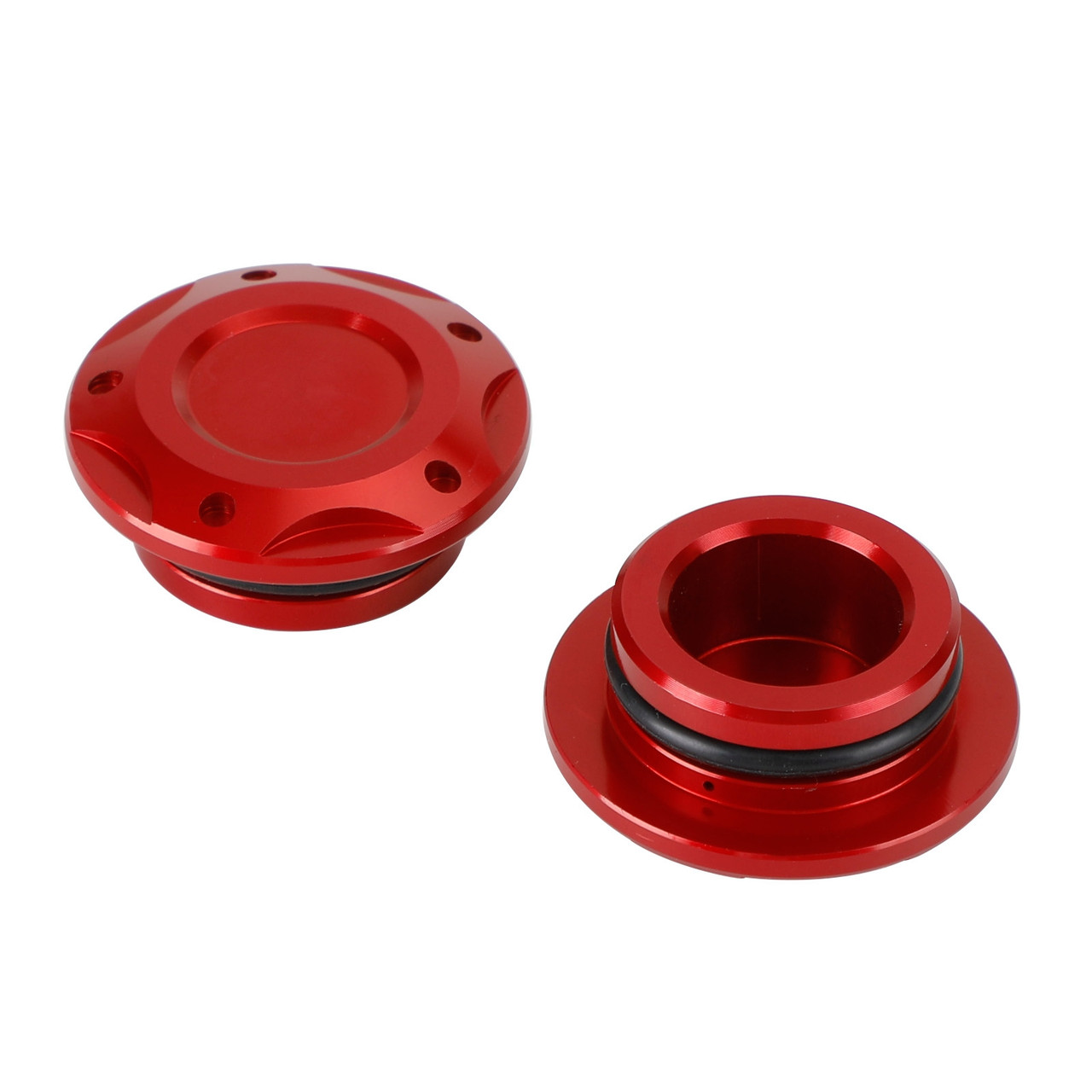 Frame Plugs Inserts Pair Red For Yamaha MT-03 MT03 MT-25 MT25 YZF-R3 2015-2022