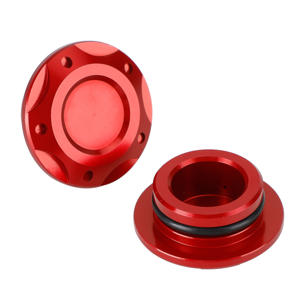 Frame Plugs Inserts Pair Red For Yamaha MT-03 MT03 MT-25 MT25 YZF-R3 2015-2022