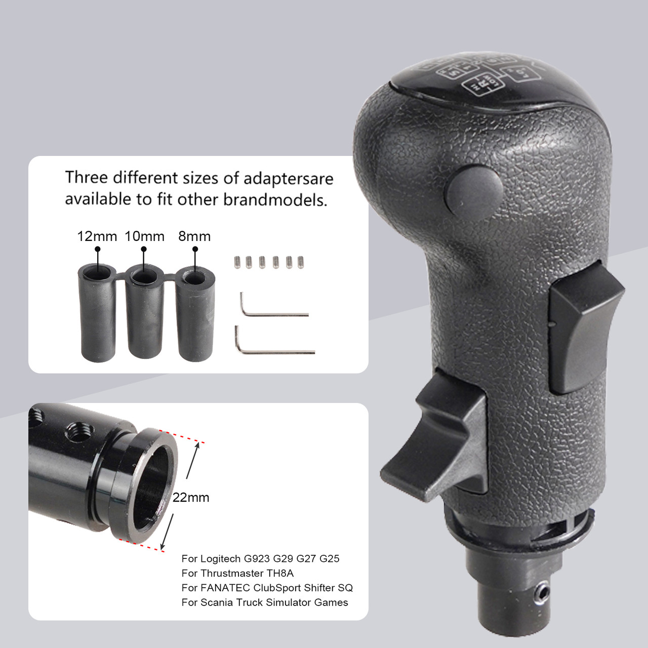 USB Gearshift Knob for Logitech G923 G29 G27 G25 TH8A Gearshift