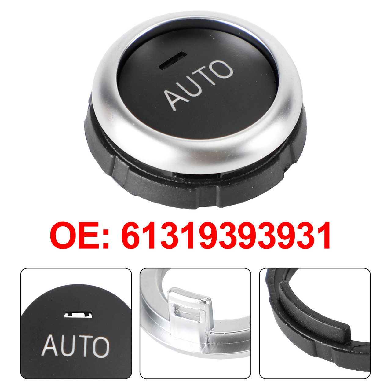 Front/Rear AC Climate Control Knob Button Cover for BMW X5 X6 61319393931