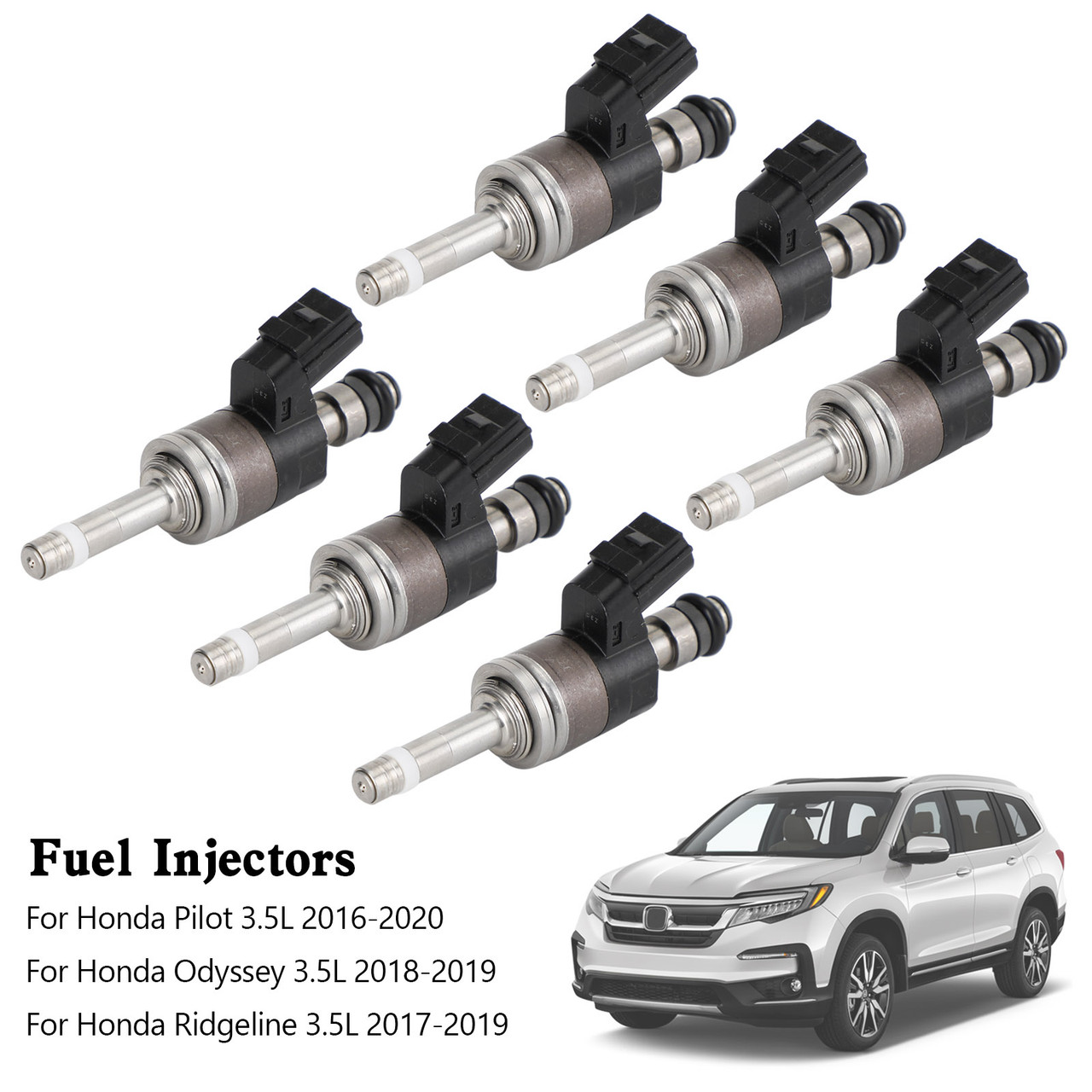 6PCS Fuel Injectors 16010-RLV-315 Fit Honda Pilot Odyssey Ridgeline 3.5L V6