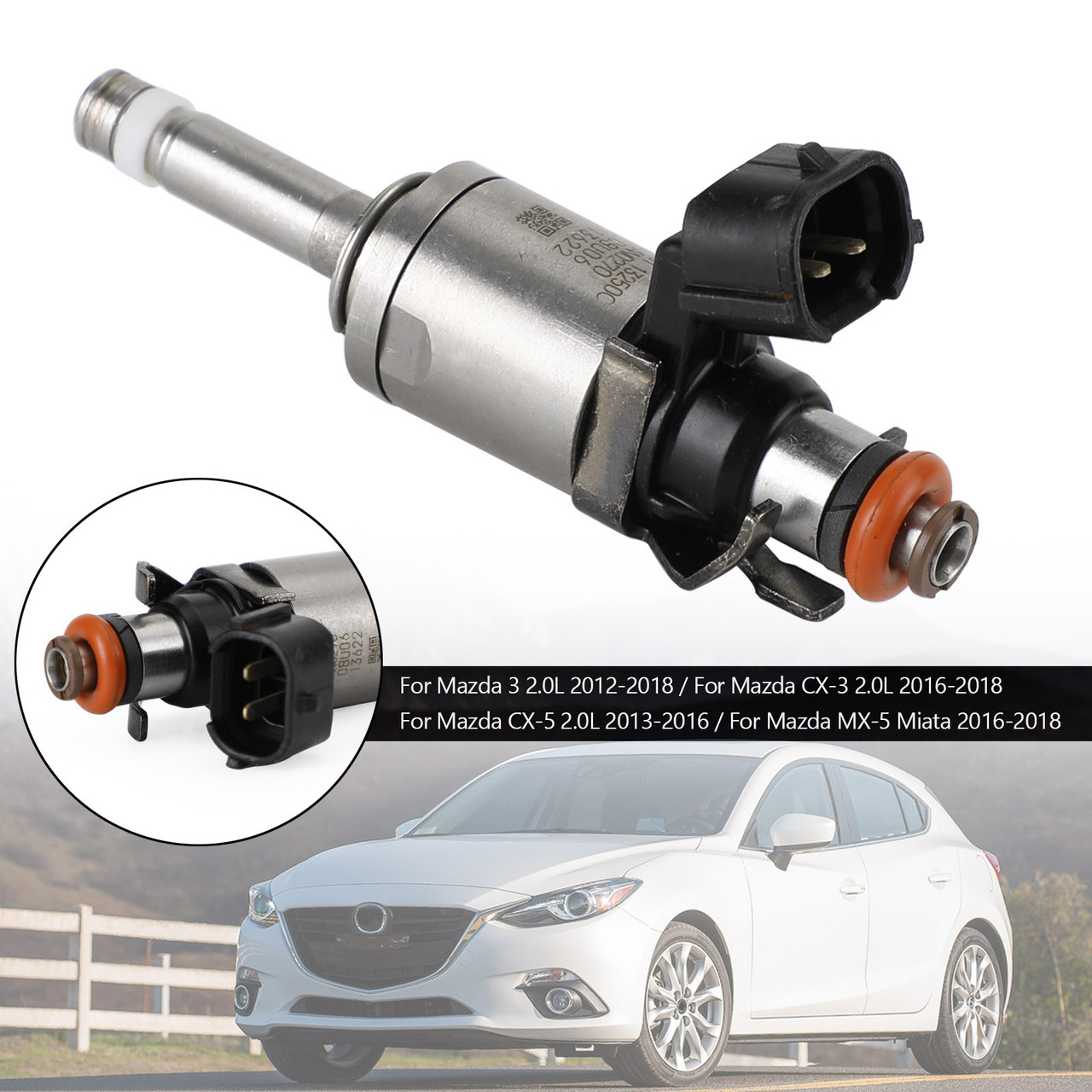 1PCS Fuel Injector PE01-13-250C Fit Mazda 3 CX-3 CX-5 2.0 2012-18 PE01-13250B