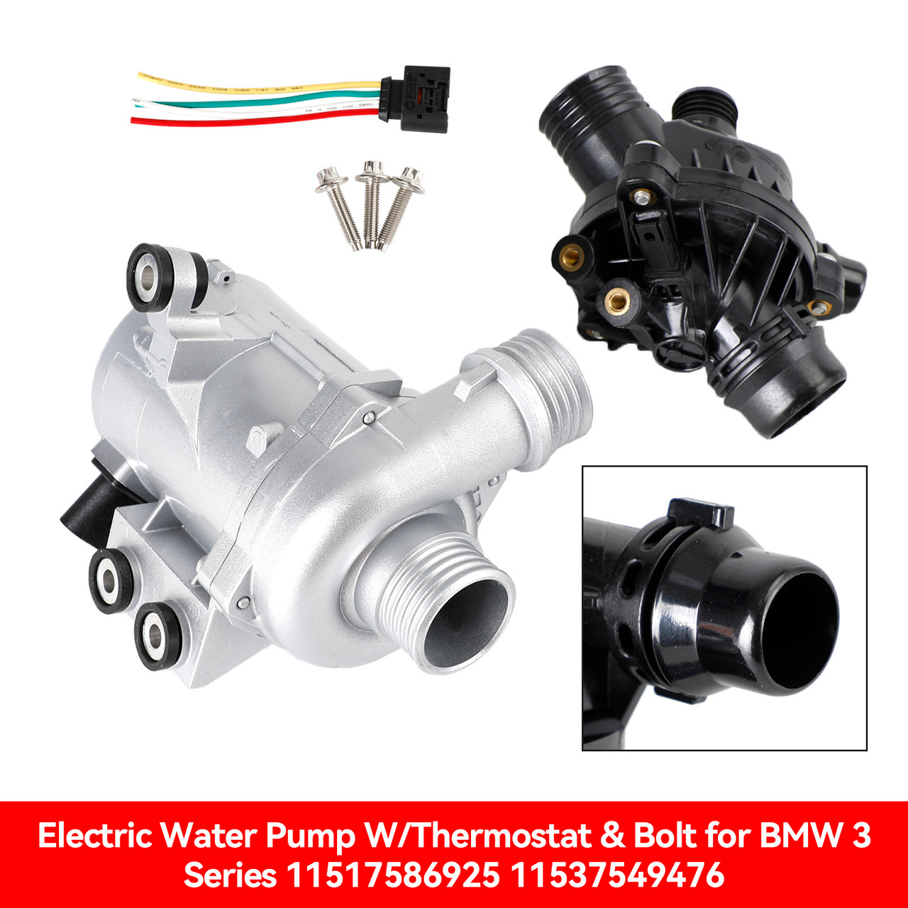  ウォーターポンプ 11517563183 11517586925 Electric Water Pump W/Thermostat & Bolt for BMW 3 Series