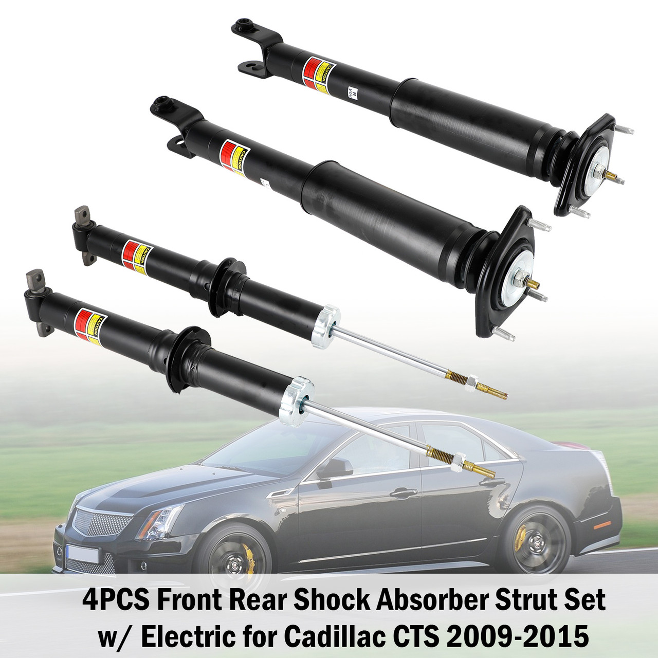 Cadillac CTS 2009-2015 4PCS Front Rear Shock Absorber Strut Set w/ Electric