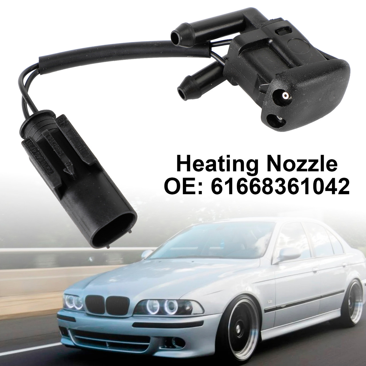 Windshield Wiper Nozzle Spray Jet Heated for BMW 5 Series E39 61668361042
