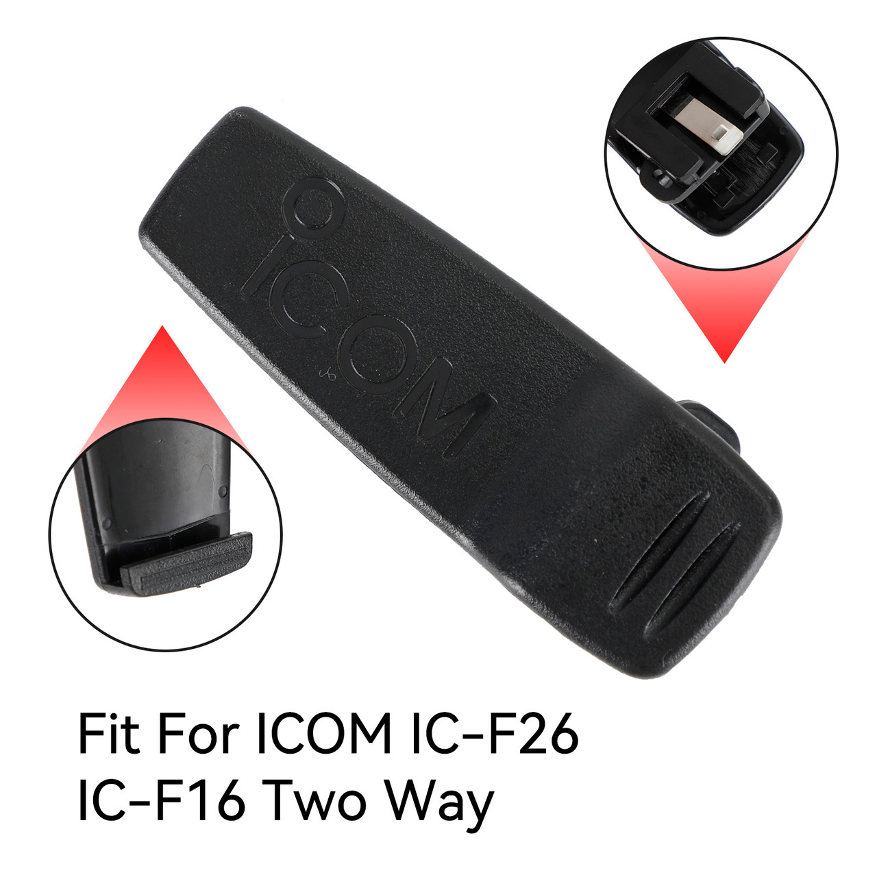 1X Back Pocket Clip MB-94 Belt Clip Fit For ICOM IC-F26 IC-F16 Walkie Talkie