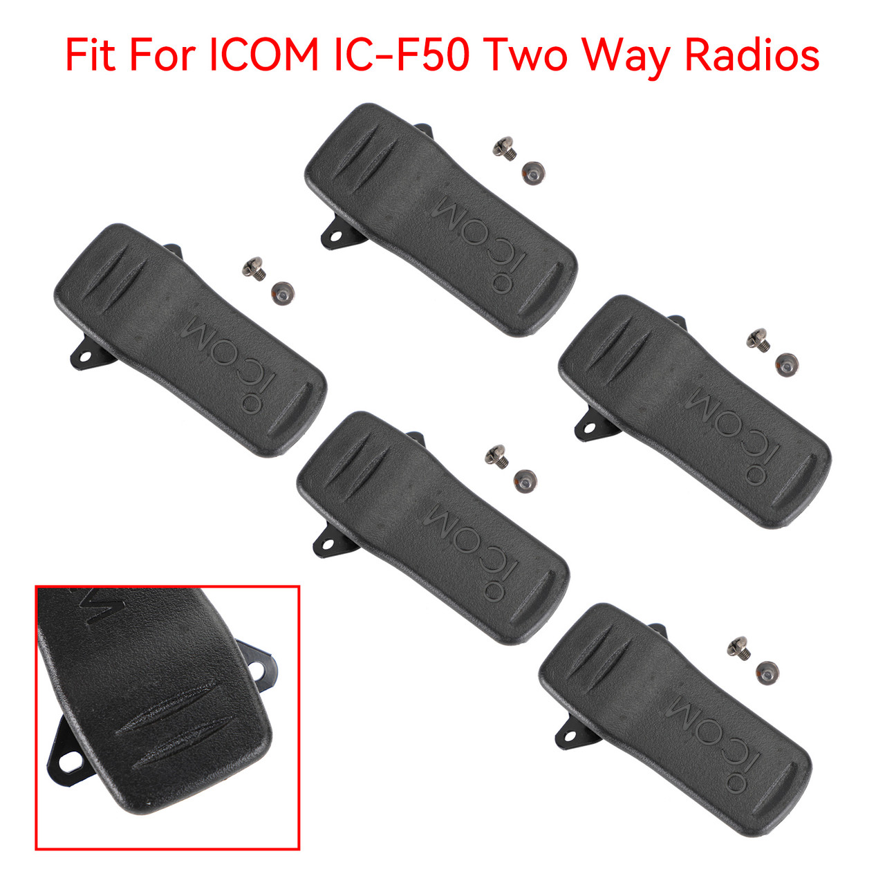 5Pcs Walkie Talkie Two Way Radio Communicator MB-98 Belt Clip For ICOM IC-F50