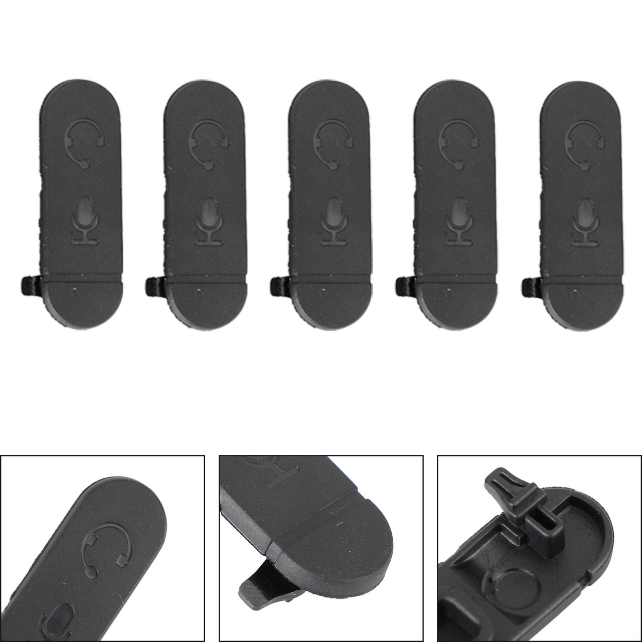 5 Pcs Dust Cover For XIR P3688 DEP450 DP1400 CP200D Earphone Jack Side Cover