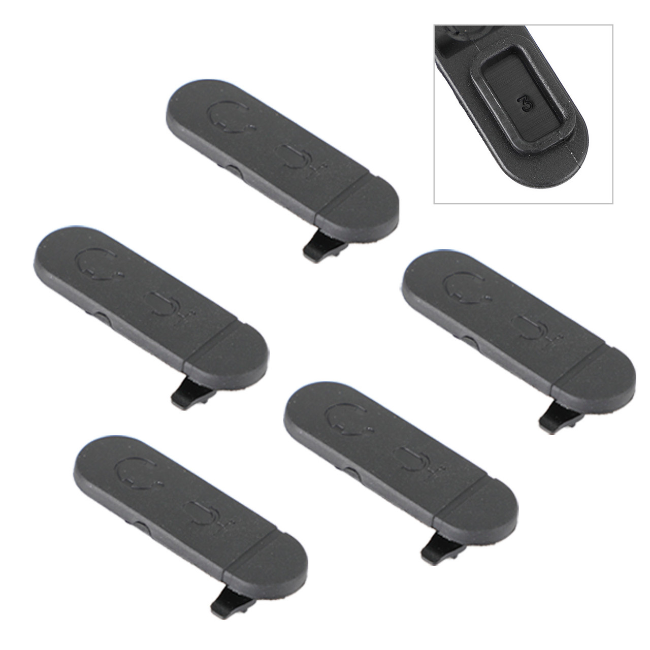 5 Pcs Dust Cover For XIR P3688 DEP450 DP1400 CP200D Earphone Jack Side Cover