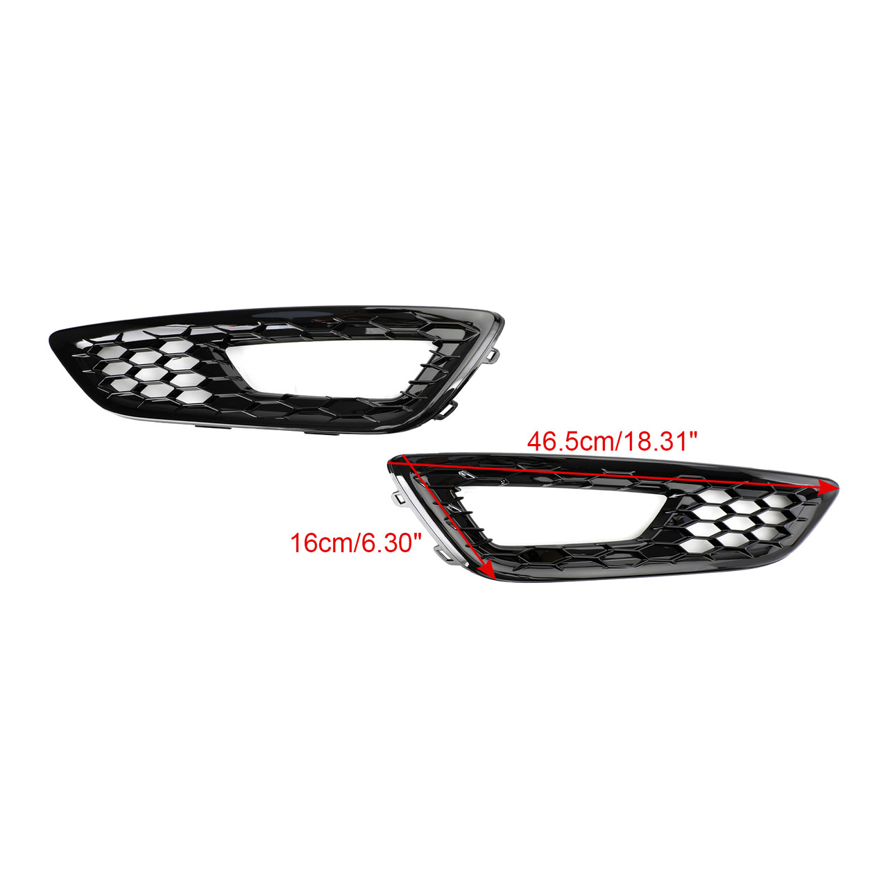 2015-2017 Ford Focus Front Bumper Fog Light Lamp Cover Bezel Grill