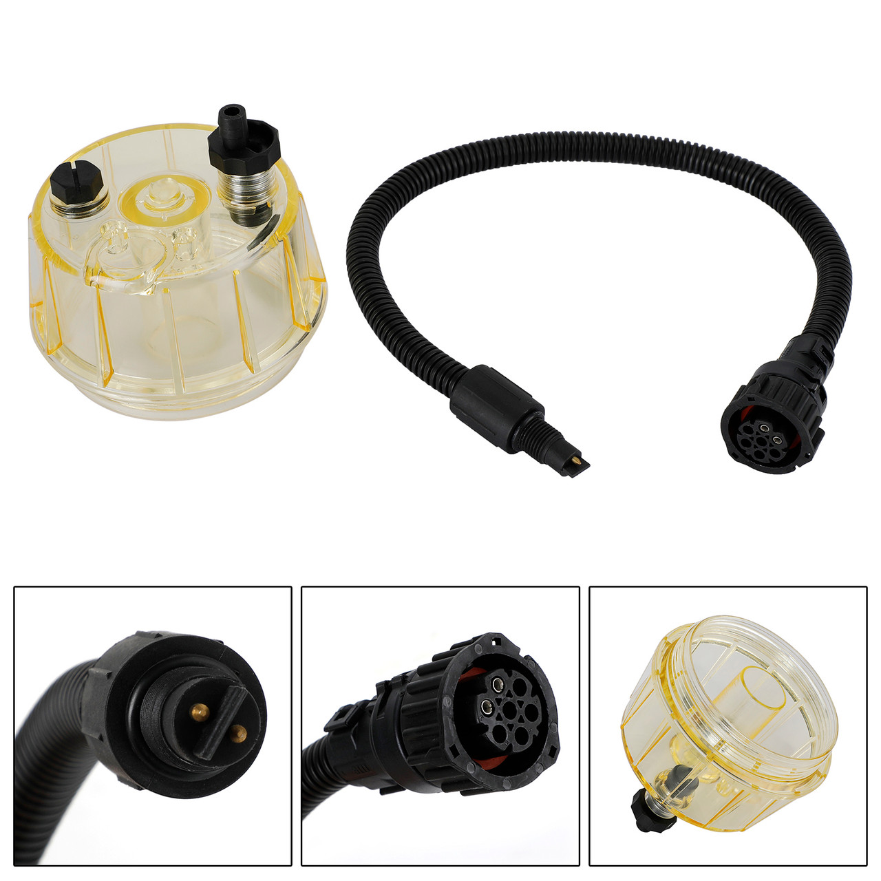 Oil Water Separator Cup Ponding Cup With Sensor For Volvo 210 Excavator