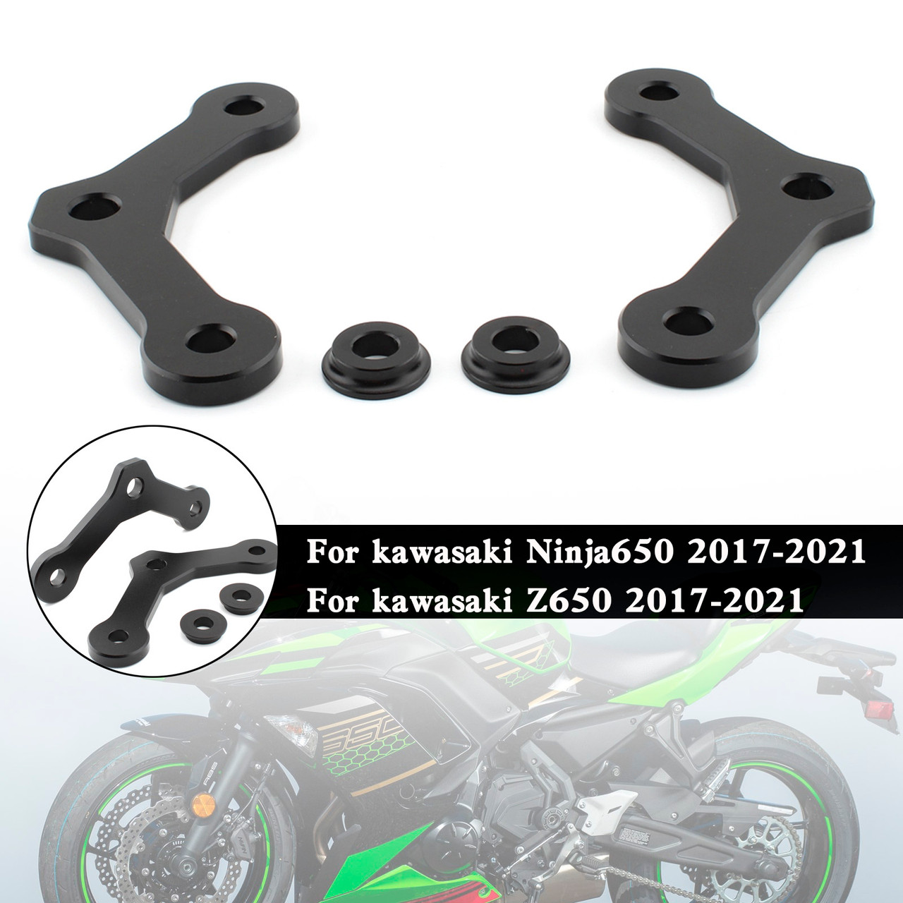 CNC Aluminum Lowering Link Kit 20mm For kawasaki Ninja650 Z650 2017-2021