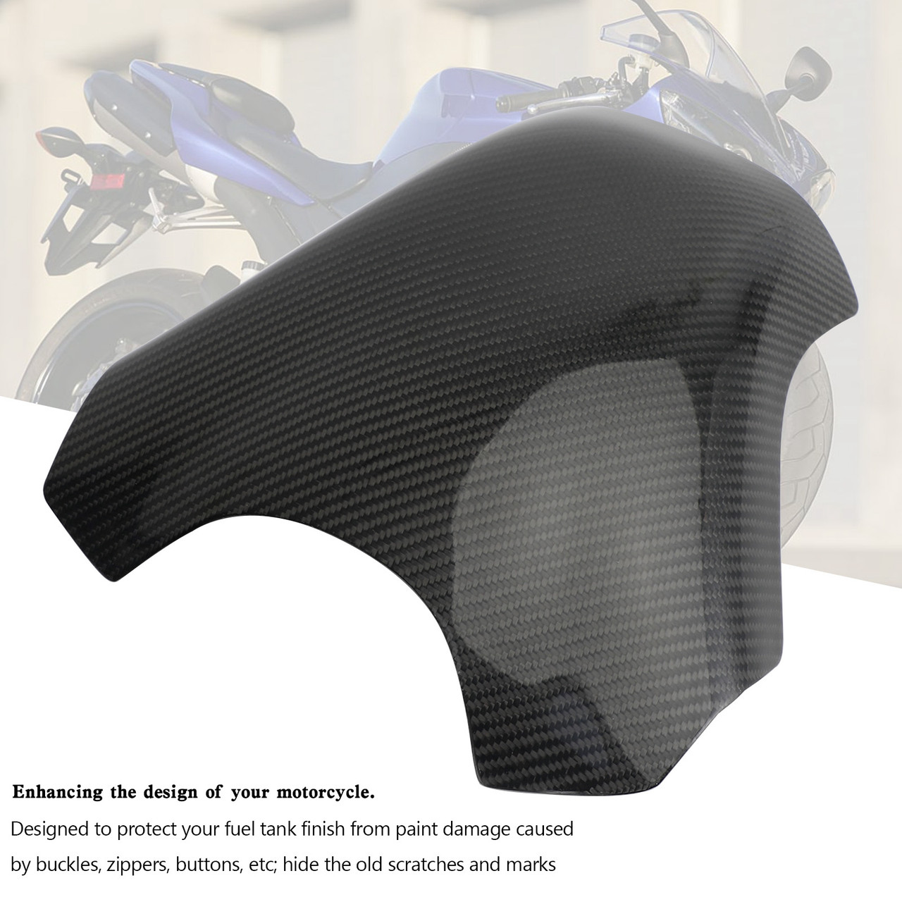 Gas Tank Cover Panel Fairing Protector For Yamaha YZF-R1 2009-2014 Carbon