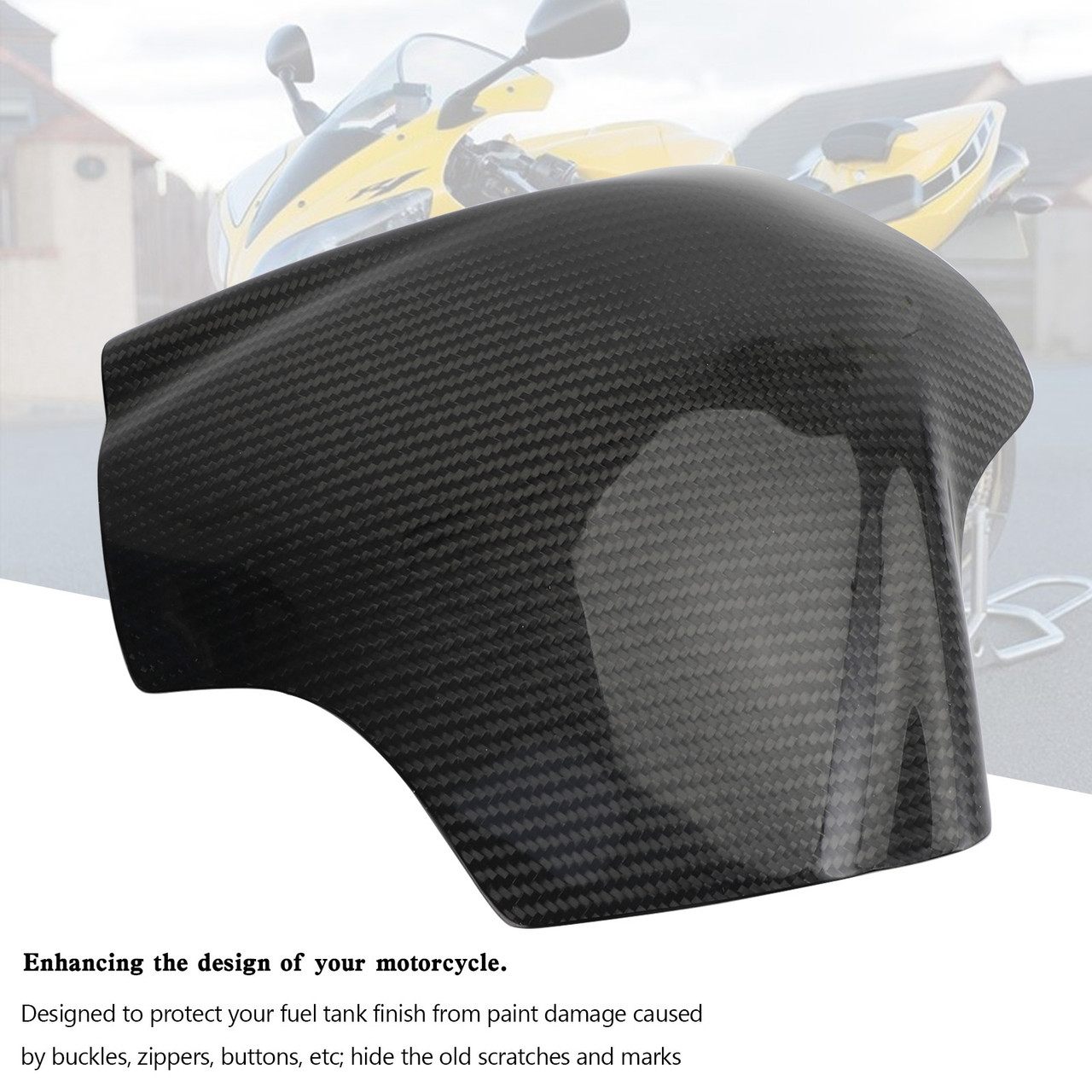 Gas Tank Cover Panel Fairing Protector For Yamaha YZF-R6 2008-2016 Carbon