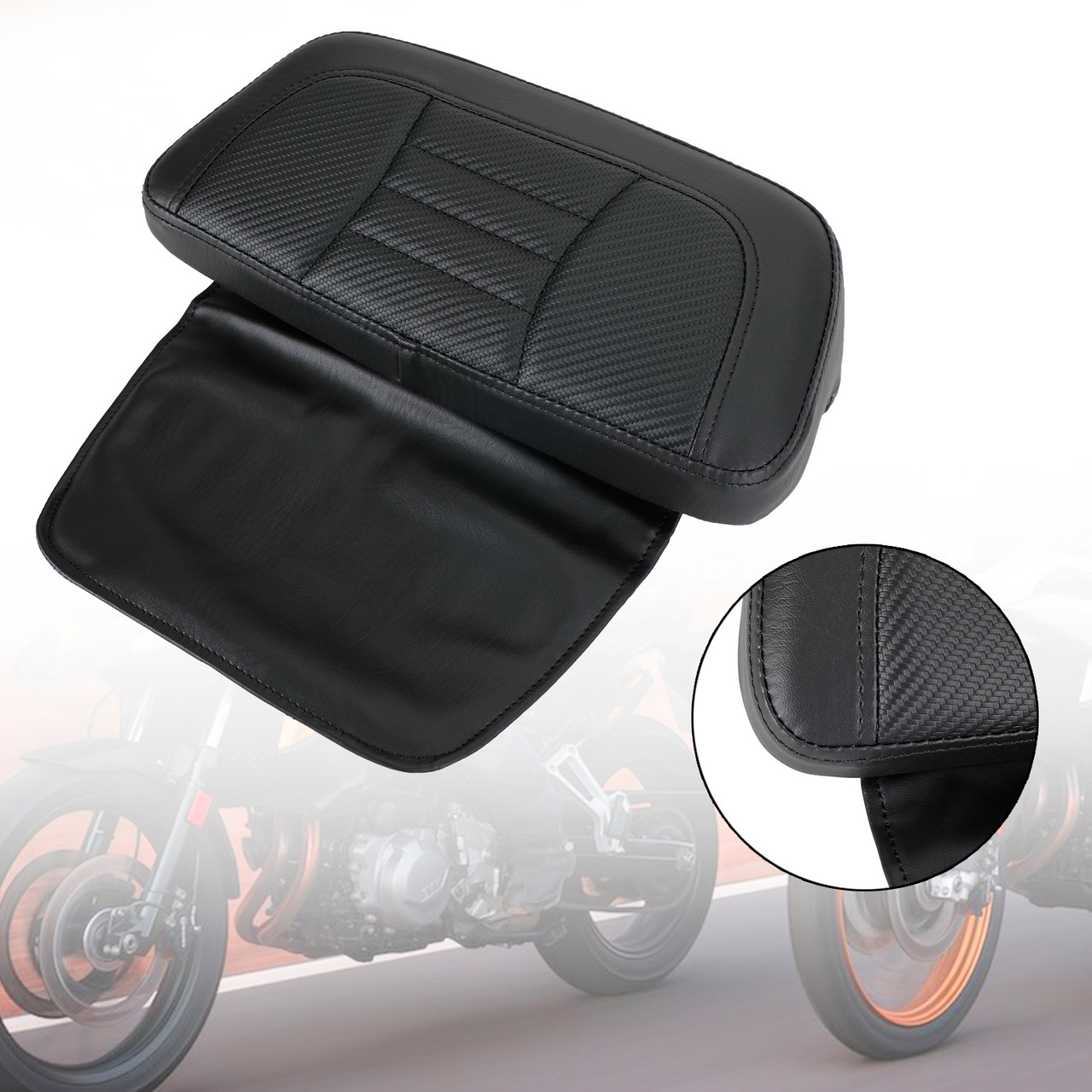 Chopped Pack Trunk Backrest Pad fit for Tour Pak Touring FL Road Glide 2014-Up BLK