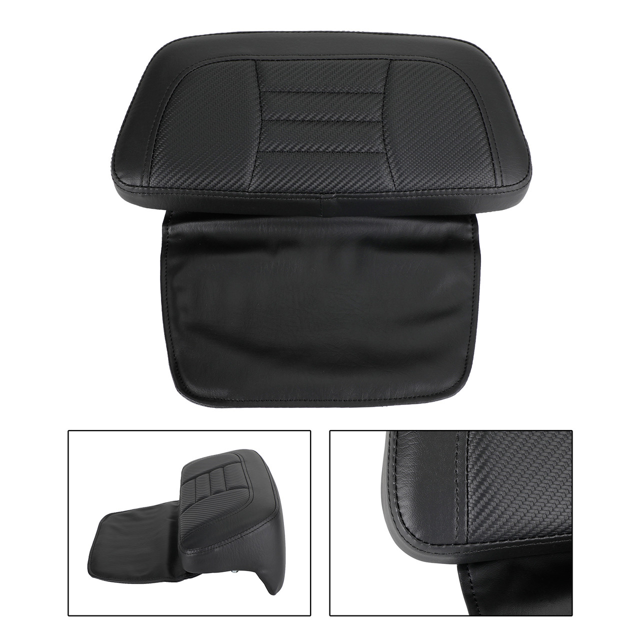 Chopped Pack Trunk Backrest Pad fit for Tour Pak Touring FL Road Glide 2014-Up BLK