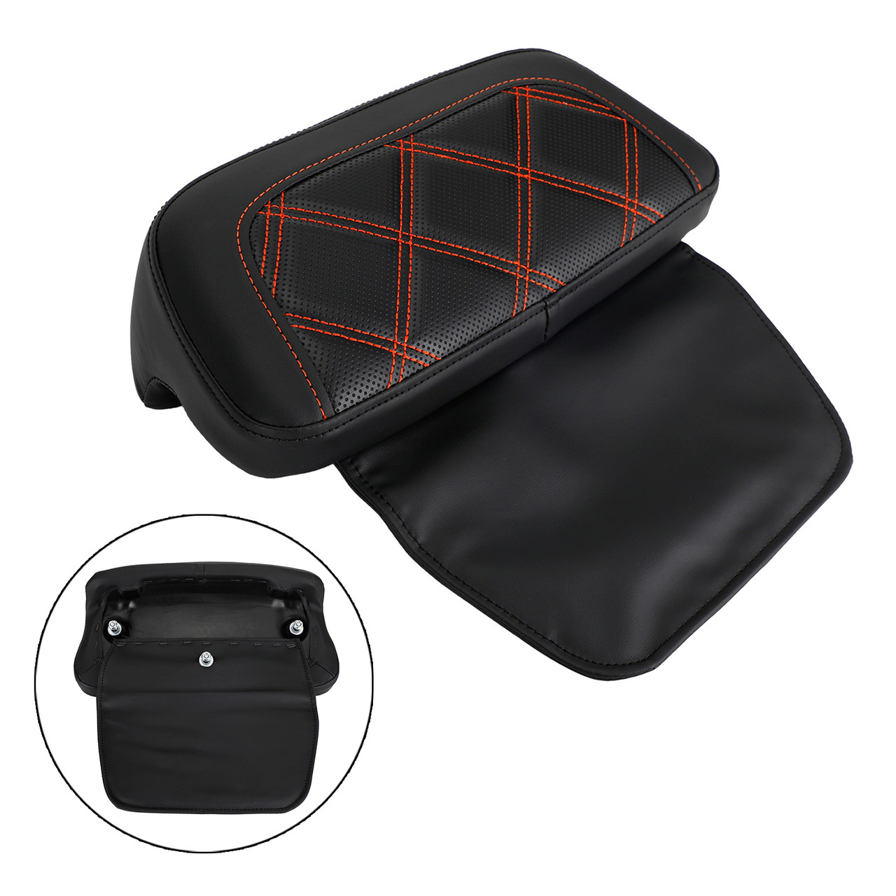 Chopped Pack Trunk Backrest Pad fit for Tour Pak Touring FL Road Glide 2014-Up ORG
