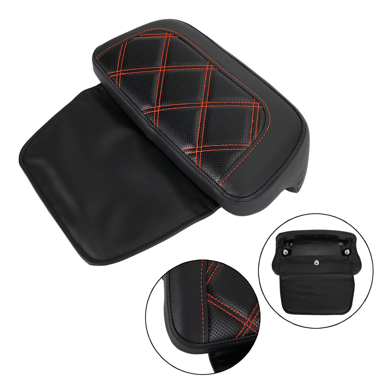 Chopped Pack Trunk Backrest Pad fit for Tour Pak Touring FL Road Glide 2014-Up ORG