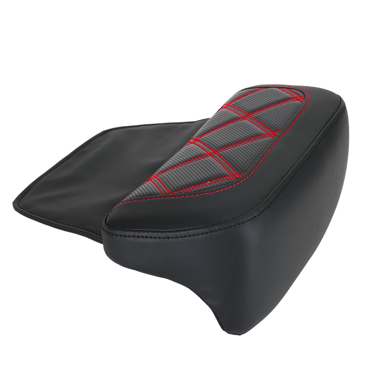 Chopped Pack Trunk Backrest Pad fit for Tour Pak Touring FL Road Glide 2014-Up Red