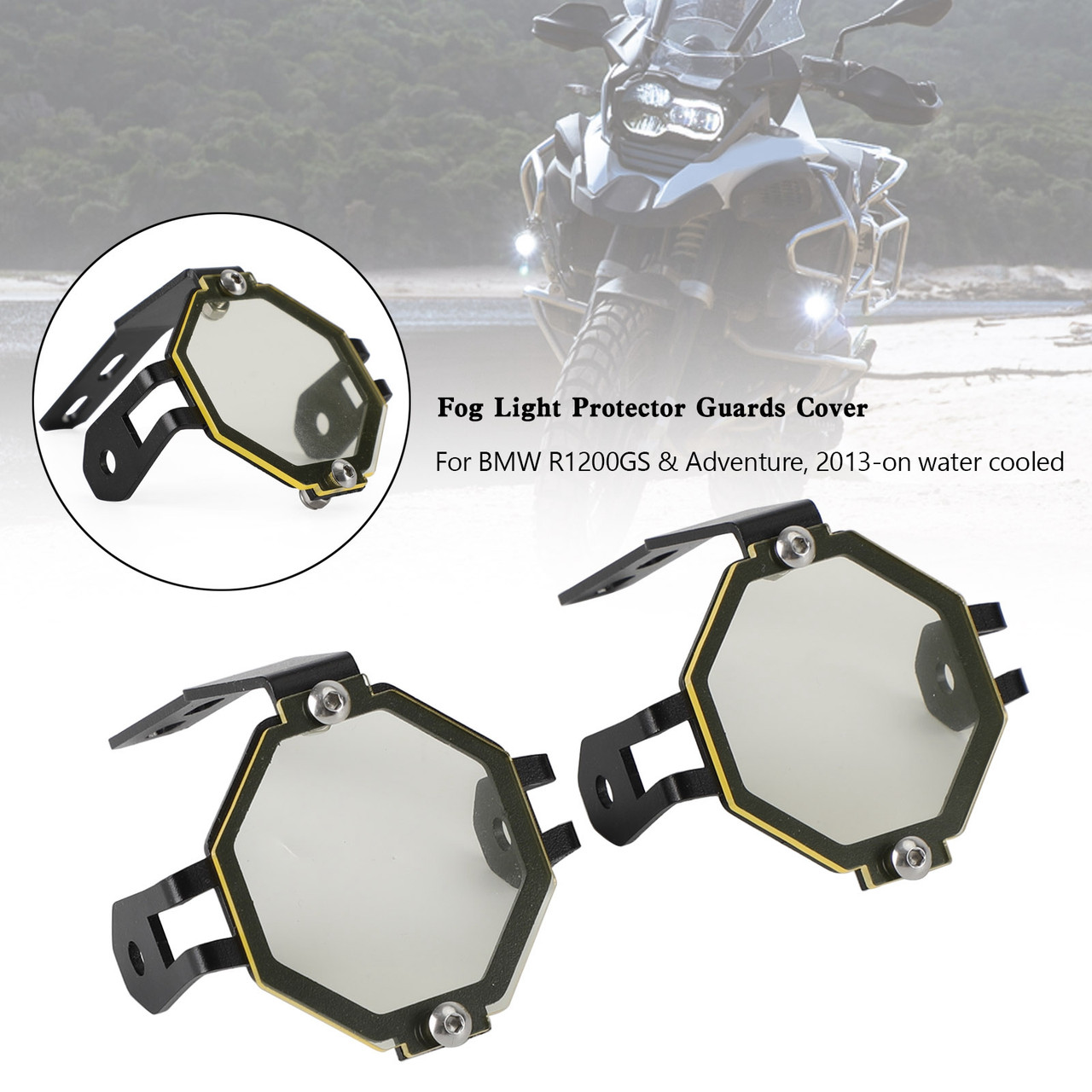 Fog Light Protector Guards Cover For BMW R1200GS Adventure F800GS F850GS F750GS YEL